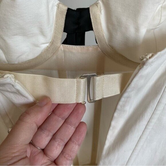 For Love And Lemons Cream Lace Maxi Dress with Black Bow - Picture 7 of 12